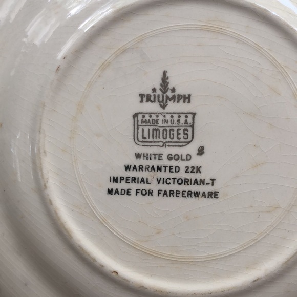 Limoges Dining Triumph Limoges White Gold Imperial Victorian Made